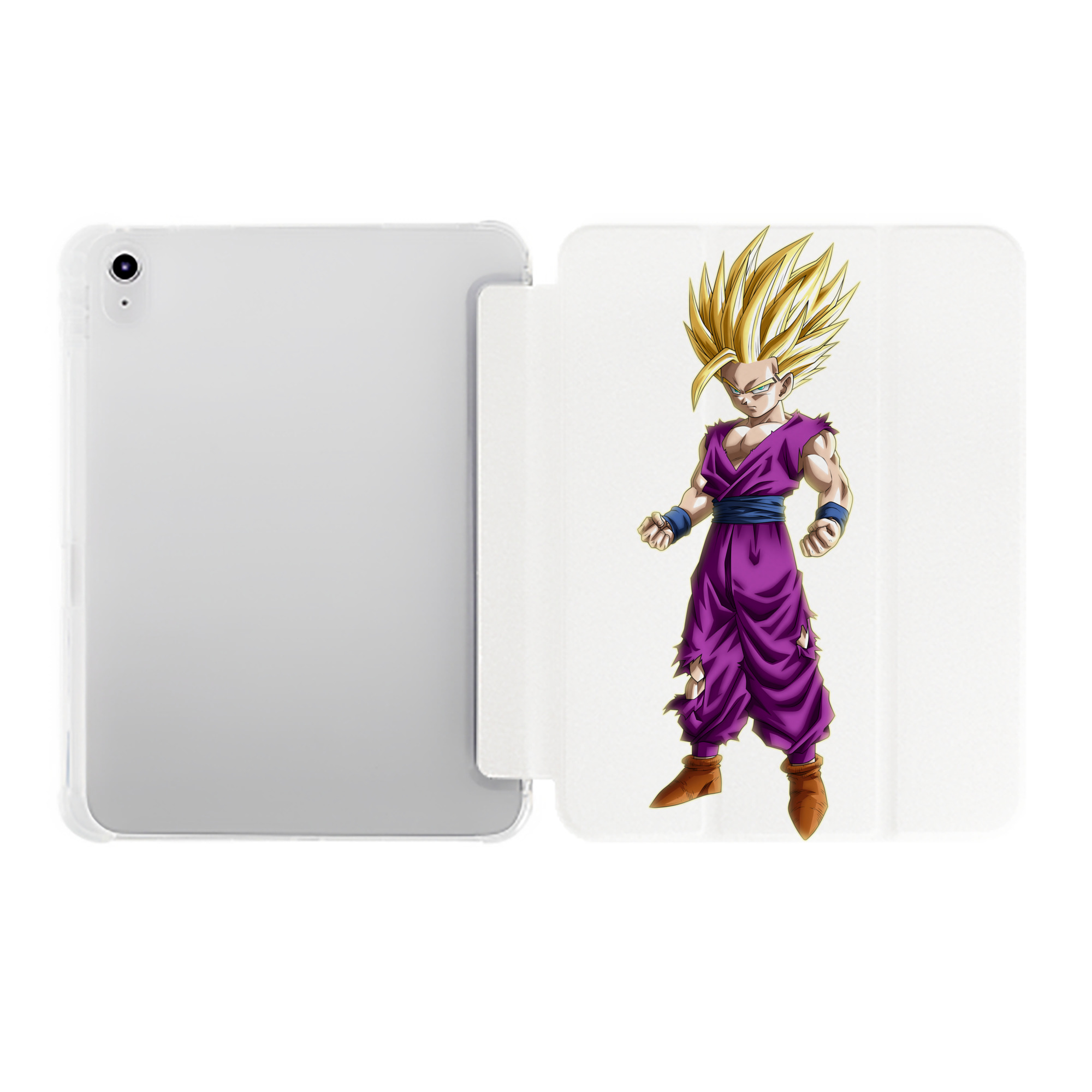 （画像用） ドラゴンボール 孫 悟飯（そんごはん）DRAGON BALL Son Gohan IPad ケース ペン収納付き 三つ折りスタンド PUレザー×シリコン 対応機種9.5/10.5/10.9インチ